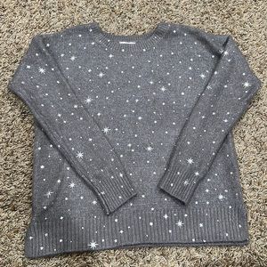 Maurices sweater, XS.  Grey with silver stars. EUC.